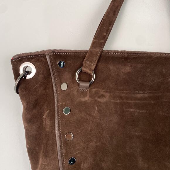 Hammitt Daniel Large Suede Leather Bag in Espresso - Picture 2 of 9